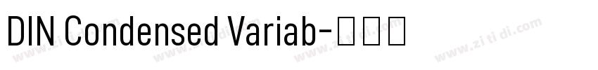 DIN Condensed Variab字体转换